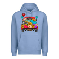 Colony Blue western truck with heart Premium Hoodie - HRA Design Shop