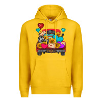 Lemon western truck with heart Premium Hoodie - HRA Design Shop