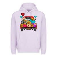 Lilac western truck with heart Premium Hoodie - HRA Design Shop