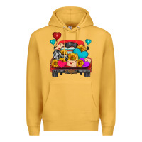 Mustard western truck with heart Premium Hoodie - HRA Design Shop