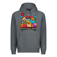 Rock western truck with heart Premium Hoodie - HRA Design Shop