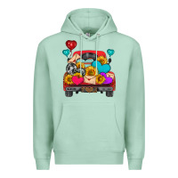 Seafoam western truck with heart Premium Hoodie - HRA Design Shop