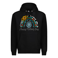 Black happy mother's day rainbow Premium Hoodie - CowhideDigitalArt