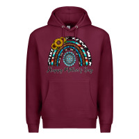 Burgundy happy mother's day rainbow Premium Hoodie - CowhideDigitalArt