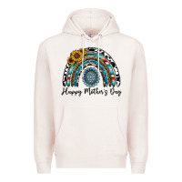 Pale Pink happy mother's day rainbow Premium Hoodie - CowhideDigitalArt