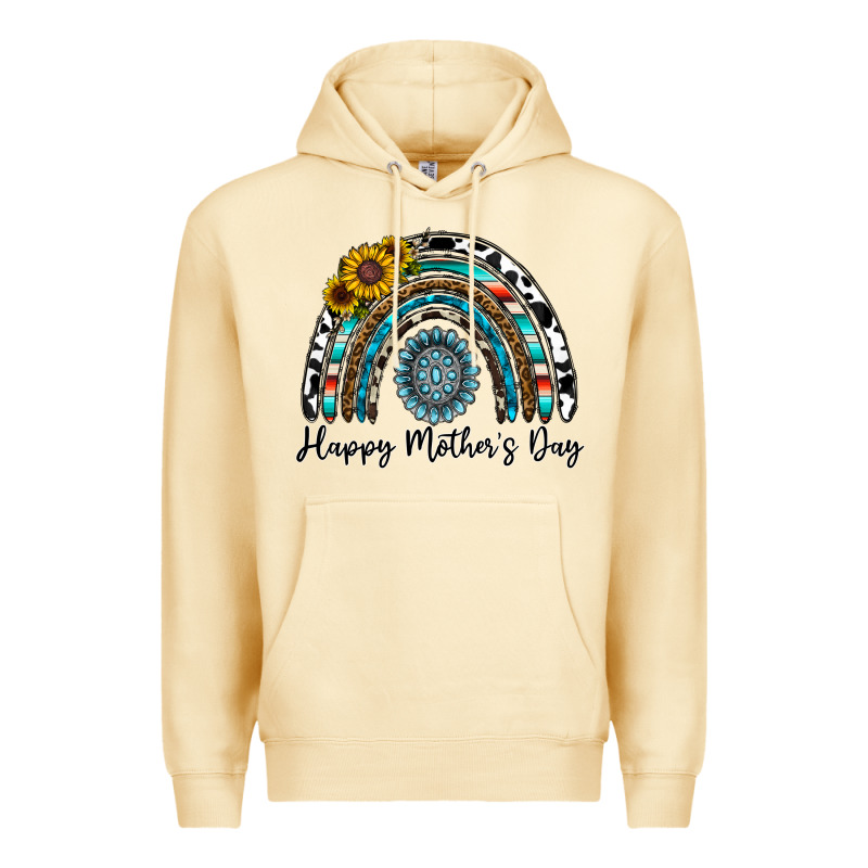 Happy Mother's Day Rainbow Premium Hoodie by CowhideDigitalArt | Teevron
