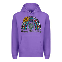 Purple happy mother's day rainbow Premium Hoodie - CowhideDigitalArt