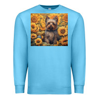 Ocean Blue yorkshire terrier Premium Sweatshirt - Unal Design