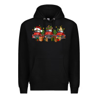 Black christmas trucks Premium Hoodie - FaDigitalArtStudio