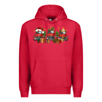 Cardinal christmas trucks Premium Hoodie - FaDigitalArtStudio