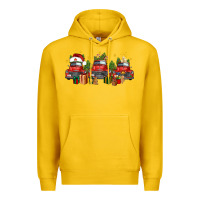 Lemon christmas trucks Premium Hoodie - FaDigitalArtStudio