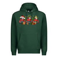 Sports Green christmas trucks Premium Hoodie - FaDigitalArtStudio