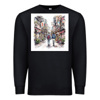 Black Japan Street Premium Sweatshirt - Unal Design