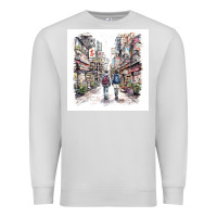 Dove Grey Japan Street Premium Sweatshirt - Unal Design