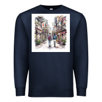 Navy Japan Street Premium Sweatshirt - Unal Design
