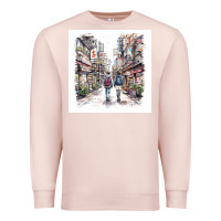 Pale Pink Japan Street Premium Sweatshirt - Unal Design