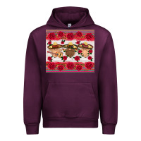 Mauve Wine mexico gnomes Urban Hoodie - HRA Design Shop