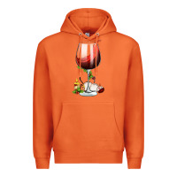 Carrot christmas wine glass Premium Hoodie - FaDigitalArtStudio