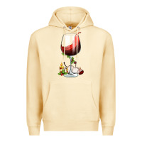 Pina Colada christmas wine glass Premium Hoodie - FaDigitalArtStudio