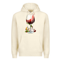 Sandshell christmas wine glass Premium Hoodie - FaDigitalArtStudio