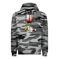 Slate Camo christmas wine glass Premium Hoodie - FaDigitalArtStudio