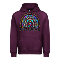 Mauve Wine autism awareness Urban Hoodie - CowhideDigitalArt