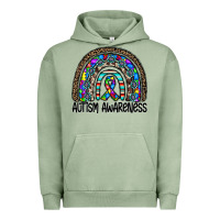 Pigment Oil Green autism awareness Urban Hoodie - CowhideDigitalArt