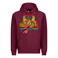 Burgundy watermelon and truck Premium Hoodie - HRA Design Shop