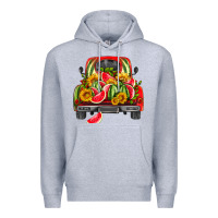 Heather Grey watermelon and truck Premium Hoodie - HRA Design Shop