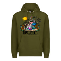 Army Green hello summer Premium Hoodie - CowhideDigitalArt