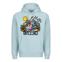 Blue Mist hello summer Premium Hoodie - CowhideDigitalArt