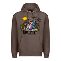 Coffee hello summer Premium Hoodie - CowhideDigitalArt