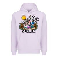 Lilac hello summer Premium Hoodie - CowhideDigitalArt