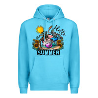 Ocean Blue hello summer Premium Hoodie - CowhideDigitalArt