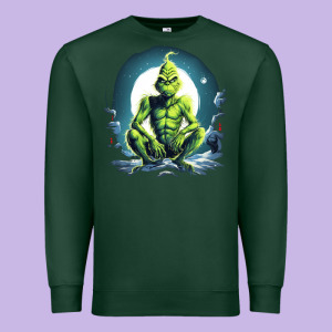 Grinch Premium Sweatshirt Designed By Unal Design