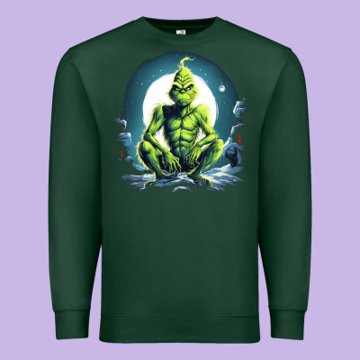 Grinch Premium Sweatshirt Designed By Unal Design