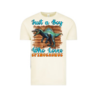 Vintage Arctic just a boy who loves baby spinosaurus Vintage Tee - Artiststas