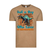 Vintage Coffee just a boy who loves baby spinosaurus Vintage Tee - Artiststas