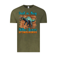 Vintage Olive just a boy who loves baby spinosaurus Vintage Tee - Artiststas