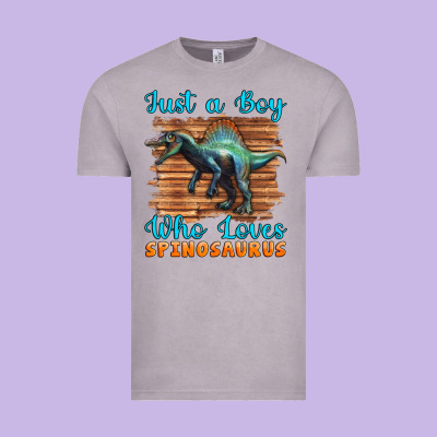 Just A Boy Who Loves Baby Spinosaurus Vintage Tee Designed By Artiststas