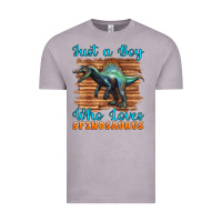Vintage Zinc just a boy who loves baby spinosaurus Vintage Tee - Artiststas