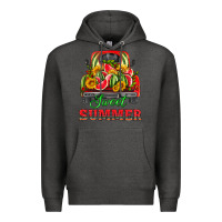 Charcoal Heather sweet summer watermelon and truck Premium Hoodie - HRA Design Shop