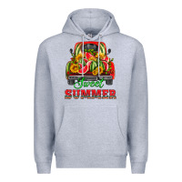 Heather Grey sweet summer watermelon and truck Premium Hoodie - HRA Design Shop