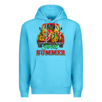 Ocean Blue sweet summer watermelon and truck Premium Hoodie - HRA Design Shop
