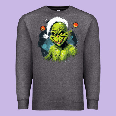 Grinch Premium Sweatshirt Designed By Unal Design
