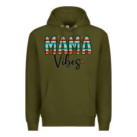 Army Green mama vibes Premium Hoodie - CowhideDigitalArt