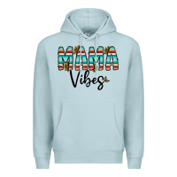 Blue Mist mama vibes Premium Hoodie - CowhideDigitalArt