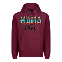 Burgundy mama vibes Premium Hoodie - CowhideDigitalArt
