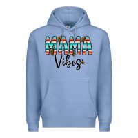 Colony Blue mama vibes Premium Hoodie - CowhideDigitalArt