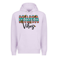 Lilac mama vibes Premium Hoodie - CowhideDigitalArt